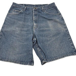 Vtg‎ Wrangler Jean Shorts Relaxed Fit Men's Size 100% Chino Cotton 38x10 Blue